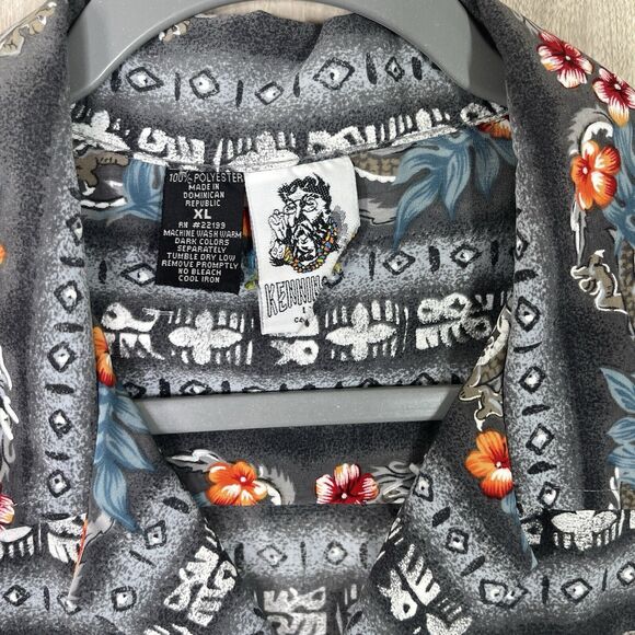 Kennington LTD California Hawaiian Shirt Men’s XL Florar Dragon Skater Surfer - Picture 6 of 9